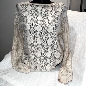 LONG SLEEVED LACE SWEATER